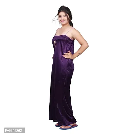 BAILEY SELLS Women's Satin Embroiderd Slip  Robe-thumb5