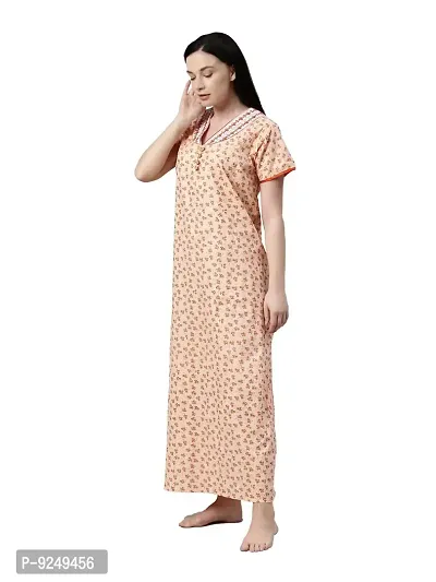 BAILEY SELLS Women's Cotton Floral Maxi Nightgown-thumb3