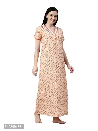 BAILEY SELLS Women's Cotton Floral Maxi Nightgown-thumb4