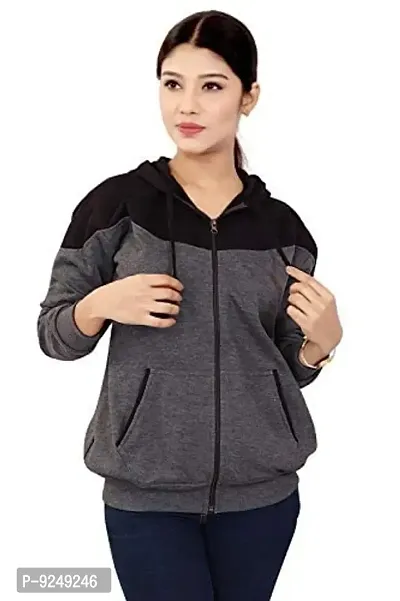 BAILEY SELLS Women's Hosiery Cotton V Neck Hooded Hoodie Sweatshirt