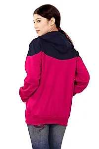 BAILEY SELLS Women's Hosiery Cotton V Neck Hooded Hoodie Sweatshirt-thumb4