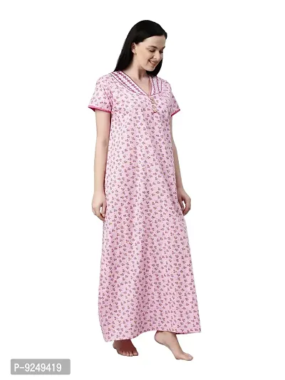 BAILEY SELLS Women's Cotton Floral Maxi Nightgown-thumb4