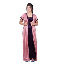 BAILEY SELLS Women's Satin Embroiderd Slip  Robe-thumb2