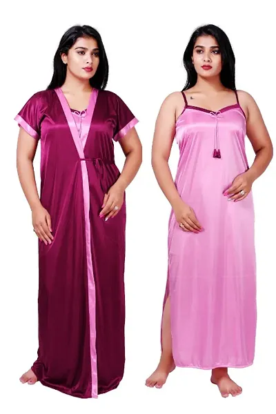 2-IN-1 Night Gowns With Robe