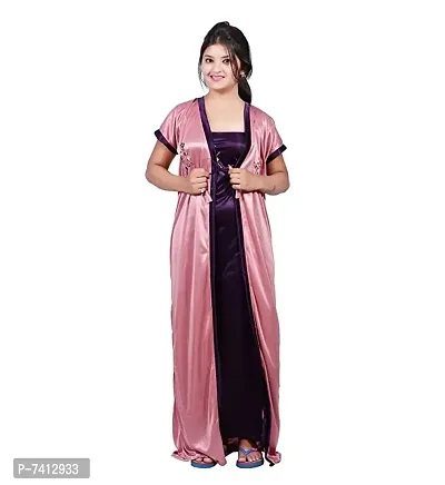 BAILEY SELLS Satin Nighty With Robe-thumb4