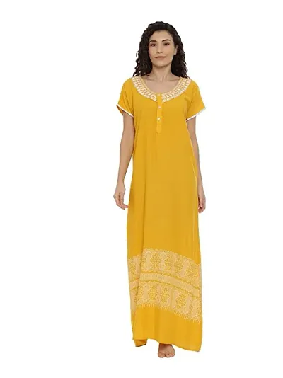 BAILEY SELLS Womens Cotton Embroidered Maxi Night Gowns
