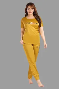 BAILEY SELLS Women Printed Golden Night Suit Set-thumb2