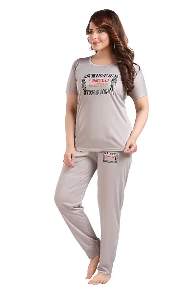 Classic Lycra Top and Pyjama Nighty for Women