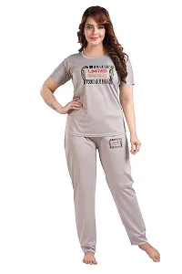 Classic Lycra Printed Top and Pyjama Nighty for Women-thumb1