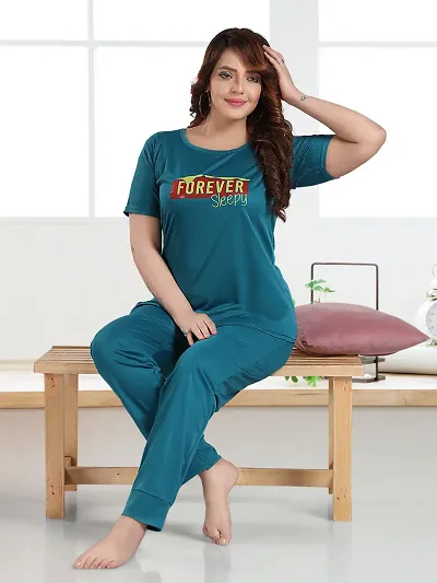 Hot Selling Lycra Top & Pyjama Set Women's Nightwear 