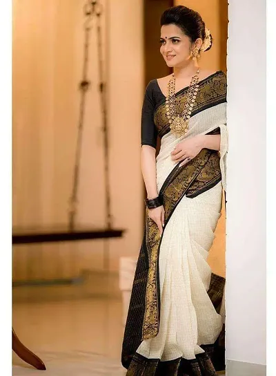  Silk Blend Saree with Blouse piece 