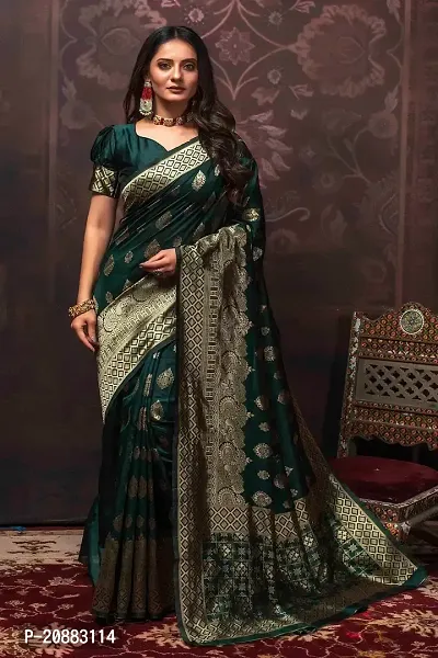 Classic Art Silk Saree with Blouse for Women-thumb0