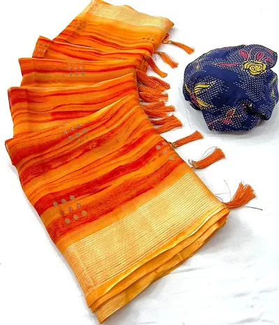 New In Chiffon Saree with Blouse piece 