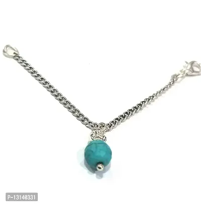 MANBHAR GEMS - Semi Precious Turquoise Gemstone Adjustable Beads Bracelet Charm Watch Charm Bag Charm Mobile Charm ( Same as Shown In Image )-thumb0