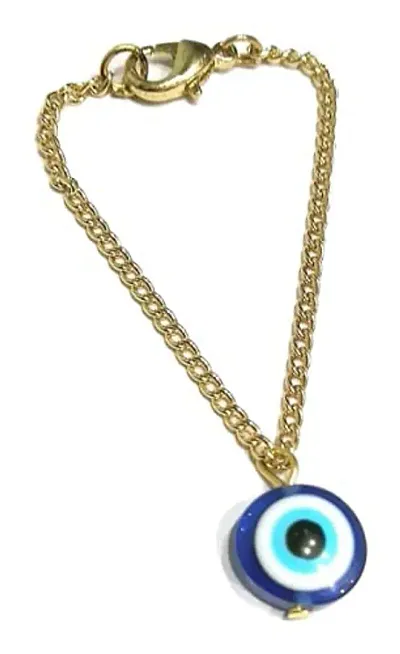 MANBHAR GEMS - Blue Evil Eye Bracelet Charm Watch Charm Bag Charm Mobile Charm Evil Eye Protector Nazar Charm ( Same as Shown In Image )