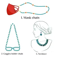 LIVETY Round Beaded Eyeglasses Chain for Women, Sunglasses Chain, Reading Glasses Holder,Lanyard for Face Mask, Crystral Glass Beads, Sunglasses, Goggles and Eyeglasses - 25 INCH-thumb2