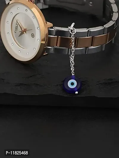 Sold at Auction: Elini, Elini Nazar BK781T Lucky Eye Guilloche Dial Diamond  Bezel Stainless Steel Watch