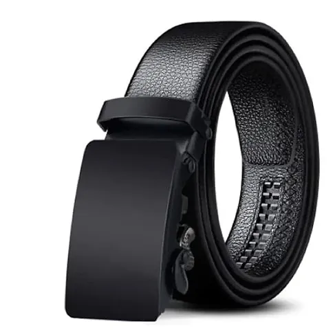 ESSTAIN Men's PU Leather Black Autolock Grip Belt