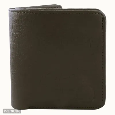 Stylish Black Leather Solid Wallet For Men-thumb0