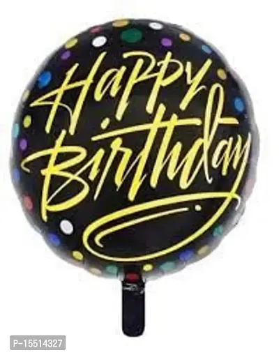 XBH Happy Birthday Round Foil Balloon for Birthday Decoration 17 Inches (Pack of 1) - Random Design