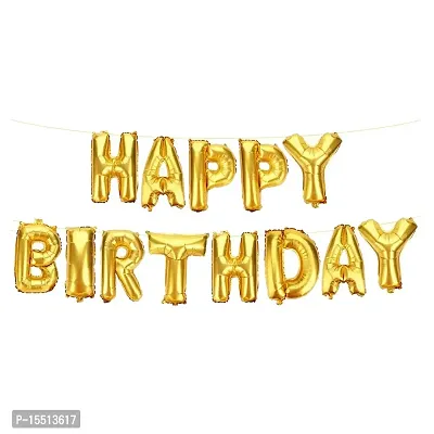 XBH (16 Inch) Happy Birthday Letter Foil Balloon Birthday Party Supplies , Happy Birthday Balloons for Party Decoration - Golden in 13 pic (HAPPY BIRTHDAY GOLDEN)