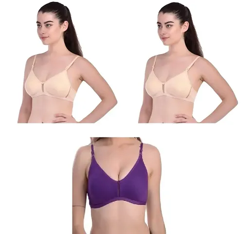 Stylish Solid Bras For Women Pack Of 3