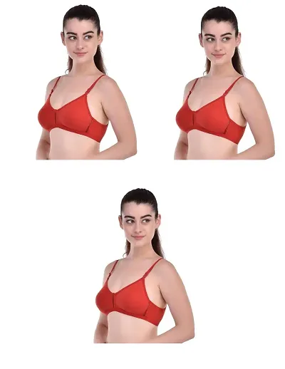 Stylish Solid Bras For Women Pack Of 3