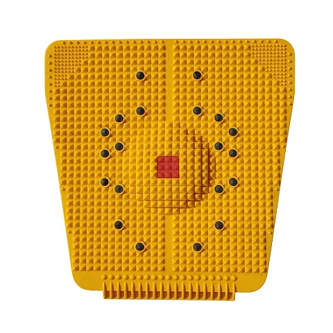 FRONTPLAYS Accupresure Mat magnetic Perfect For Pyramidal Foot Power Mat Therapy for stress and pain relief blood circulation  Useful Heel Knee Leg  massager (Yellow)
