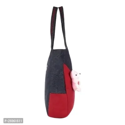 Stylish Red PU Colourblocked Handbags For Women-thumb2