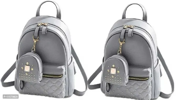 Classy Grey Backpacks For Women-thumb0