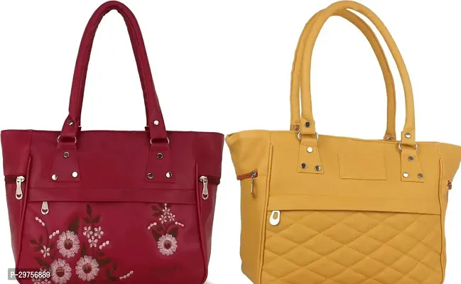 Stylish Multicoloured PU Handbags Combo For Women-thumb0