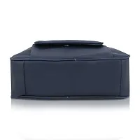 Stylish Navy Blue PU Solid Handbags For Women-thumb3