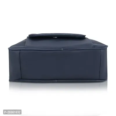 Stylish Navy Blue PU Solid Handbags For Women-thumb4