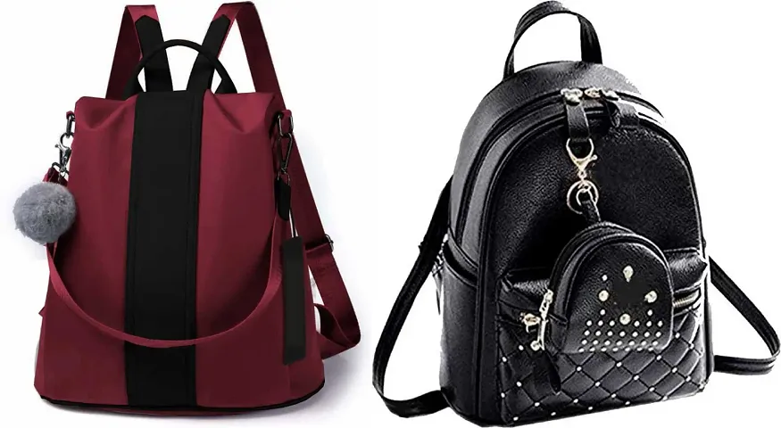 Combos Of 2 Stylish Backpacks For Women