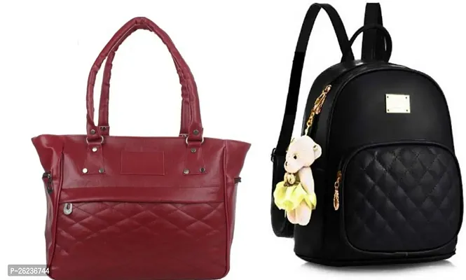 Gorgeous PU Combo Of 2 Bags For Women And Girls