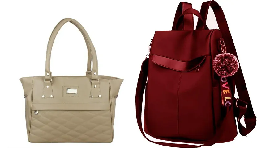 Affordable Combos Of Handbag And Backpack For Women
