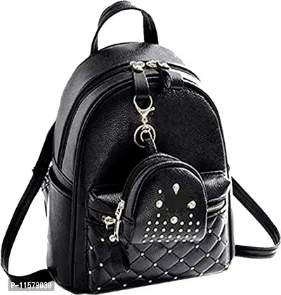 Classy Black Backpack For Women-thumb0