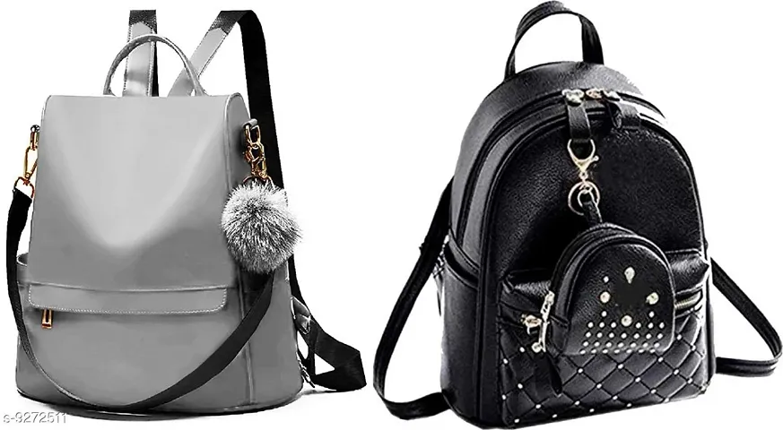 Combos Of 2 Stylish Backpacks For Women