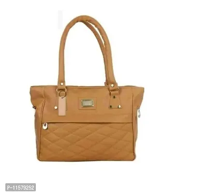 Stylish Tan Regular Handheld Handbags For Women Pack Of 1-thumb0