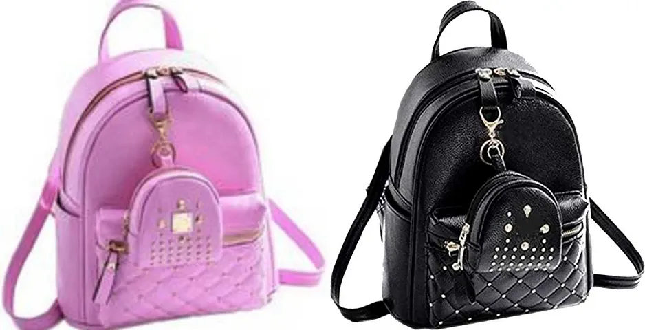 Combos Of 2 Stylish Backpacks For Women