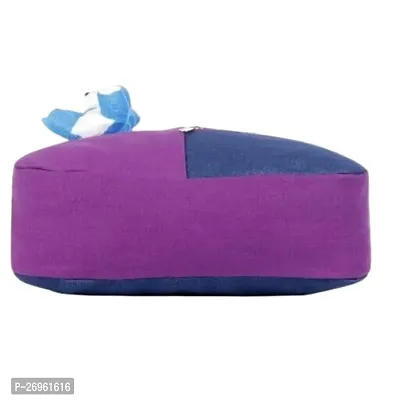 Stylish Purple PU Colourblocked Handbags For Women-thumb2