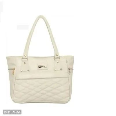 Stylish White Regular Handheld Handbags For Women Pack Of 1