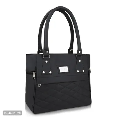 Stylish Black PU Solid Handbags For Women-thumb2