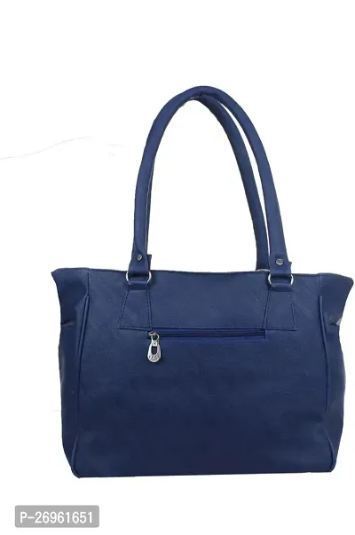 Stylish Blue PU Solid Handbags For Women-thumb2