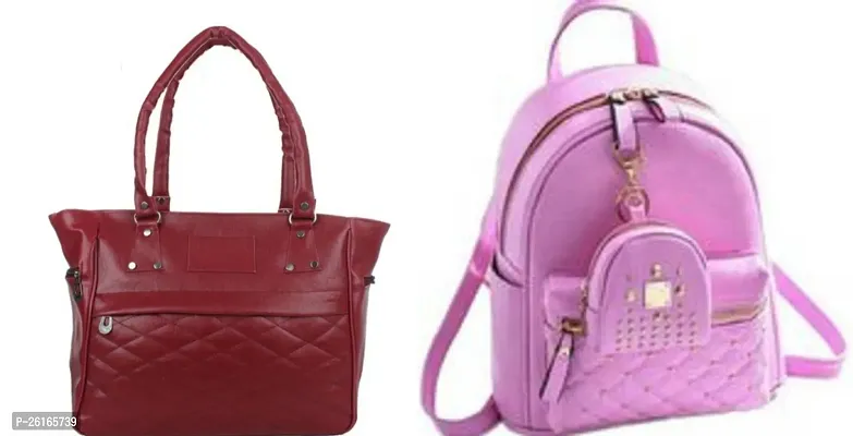 Gorgeous PU Combo Of 2 Bags For Women And Girls-thumb0