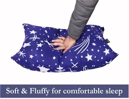 Thukran Microfibre Stripes Sleeping Pillow Pack of 2  (Blue Star)-thumb3