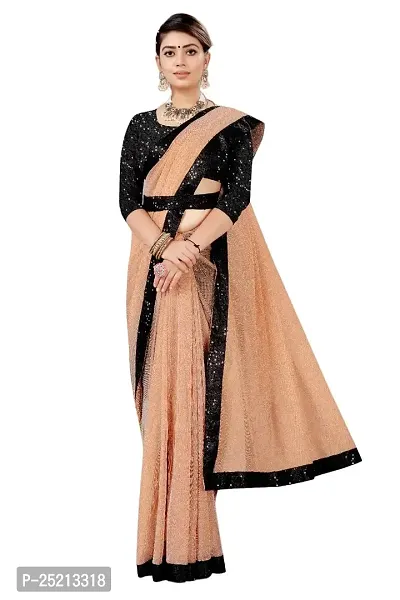 Dyed Bollywood Lycra Blend Saree (Levender)