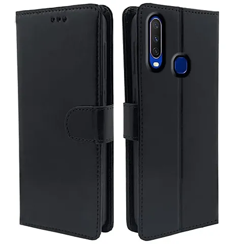 Blackpool Vivo Y12 / Y15 / Y17 / U10 Flip Case | Vintage Leather Finish | Inside TPU Flip Cover