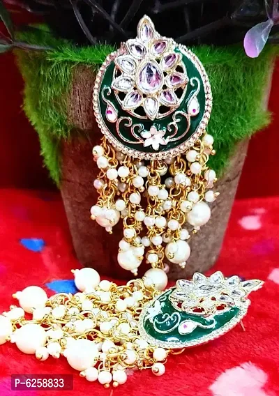 Kundan hot sale meenakari earrings