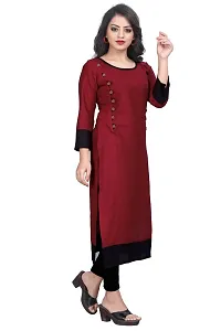 SEYONA Batan Rayon Printed Kurti for Woman-thumb1